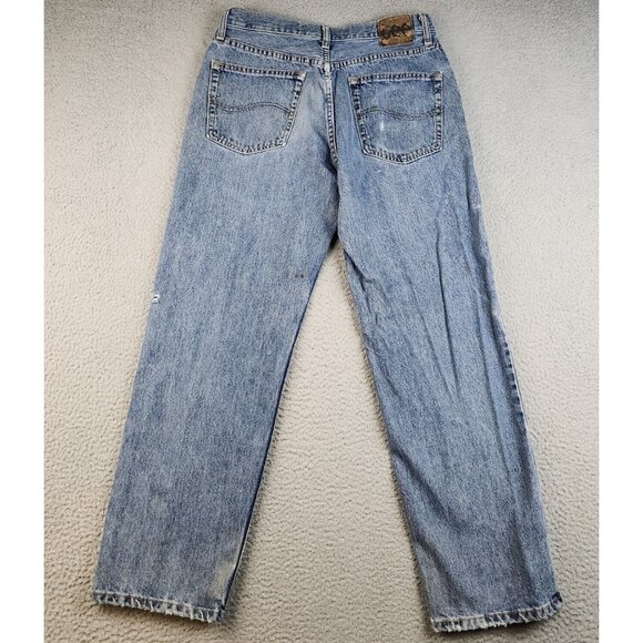 Relaxed Fit Y2K Skater Grunge Denim Pants LEE Jeans Mens 32x30 Blue Straight Leg - Picture 1 of 15